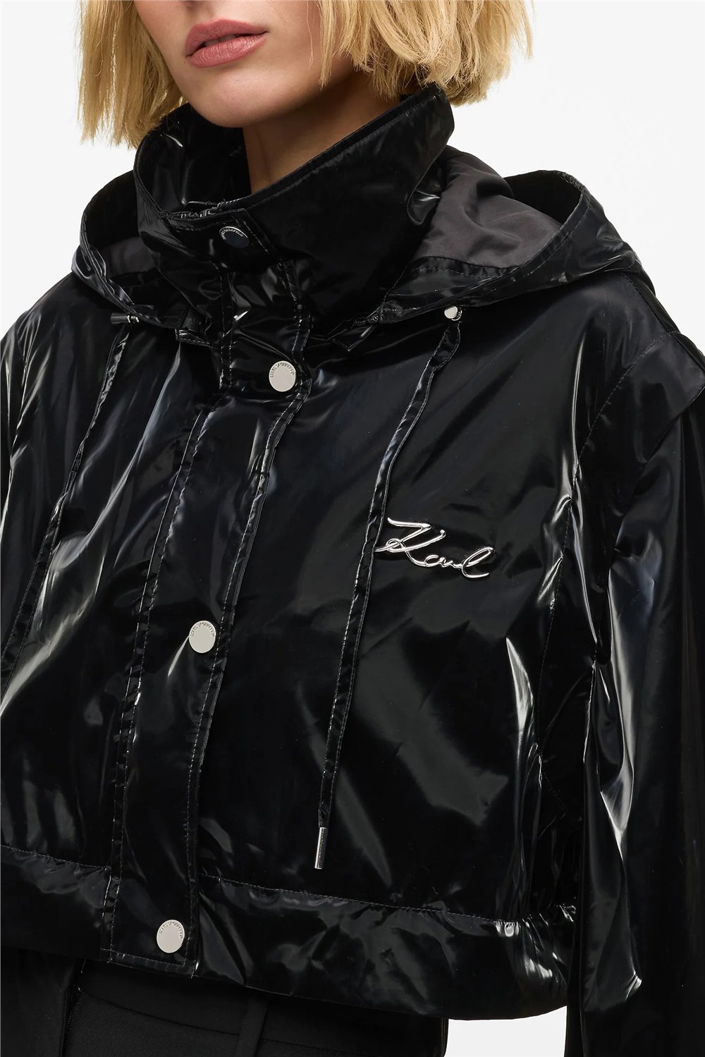 Karl Lagerfeld Transformable Coat Kadın Mont Siyah