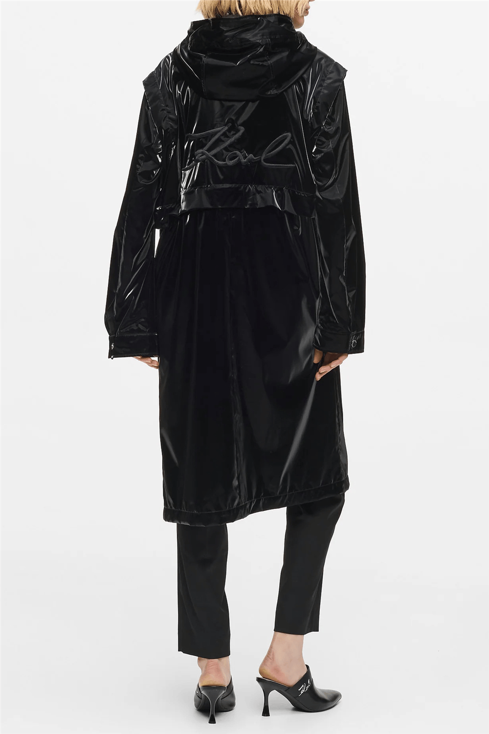 Karl Lagerfeld Transformable Coat Kadın Mont Siyah