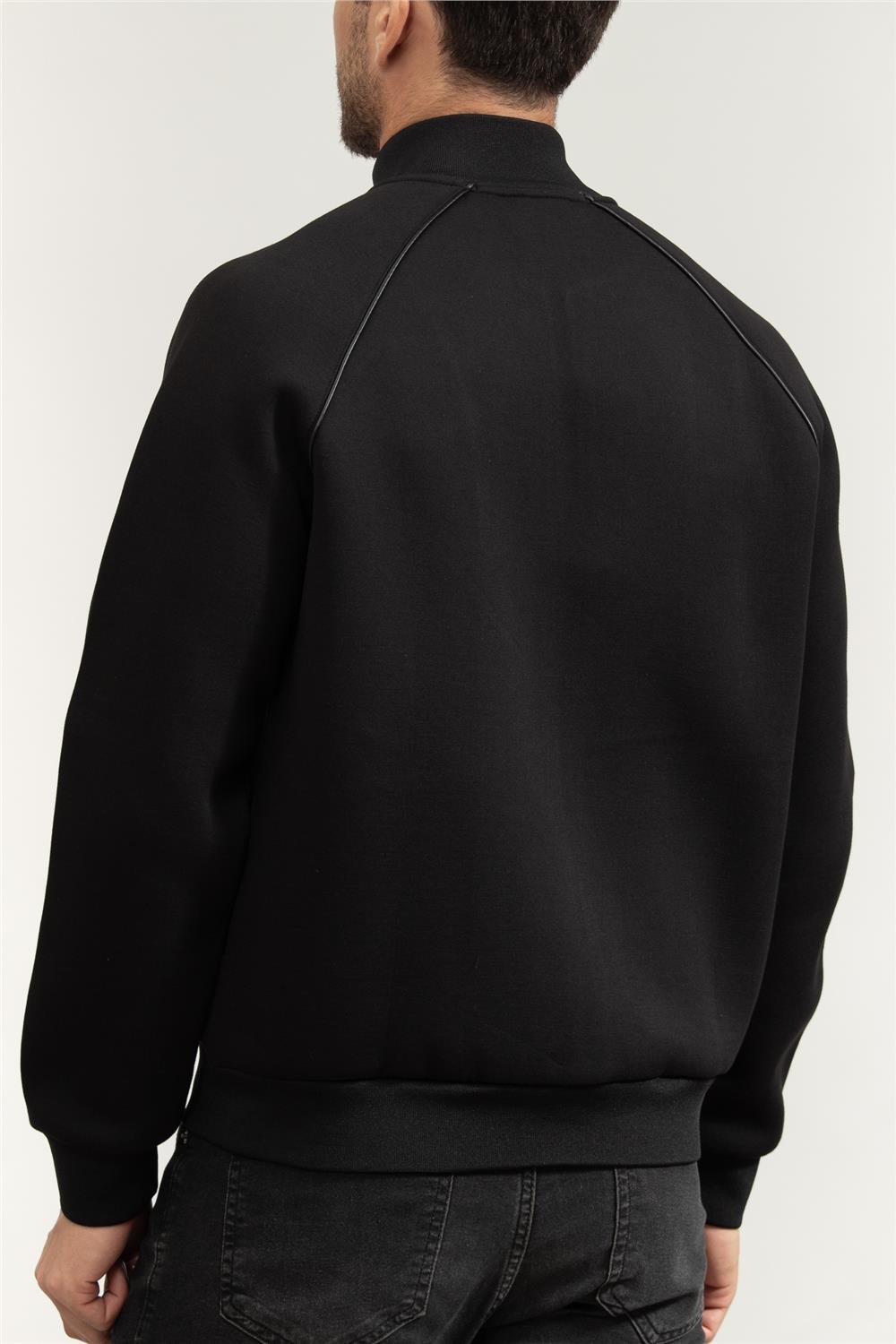 Karl Lagerfeld Zip Jacket Erkek Fermuarlı Sweatshirt Siyah