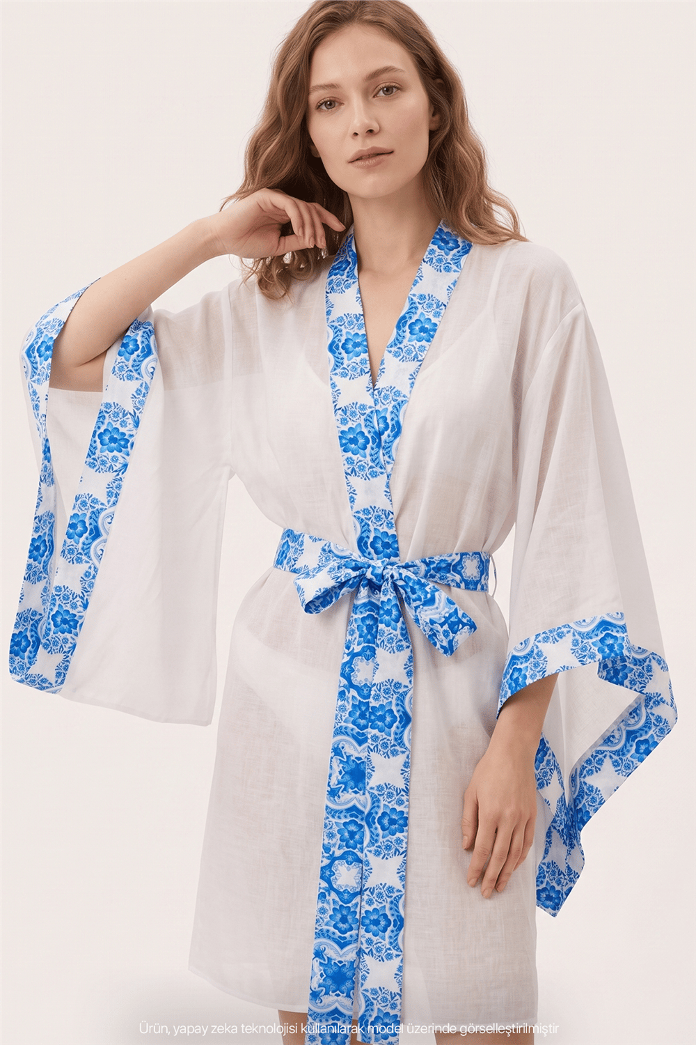 Lalamia Kadın Vual Baskılı Kaftan Çok Renkli