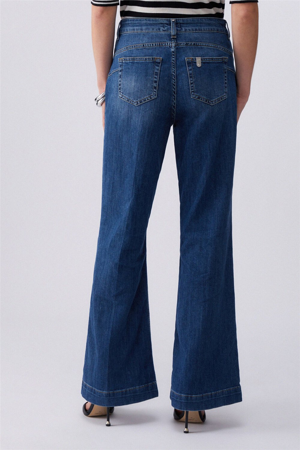 Liu Jo B.Up Flare Button H.W. Kadın Jean Pantolon Mavi