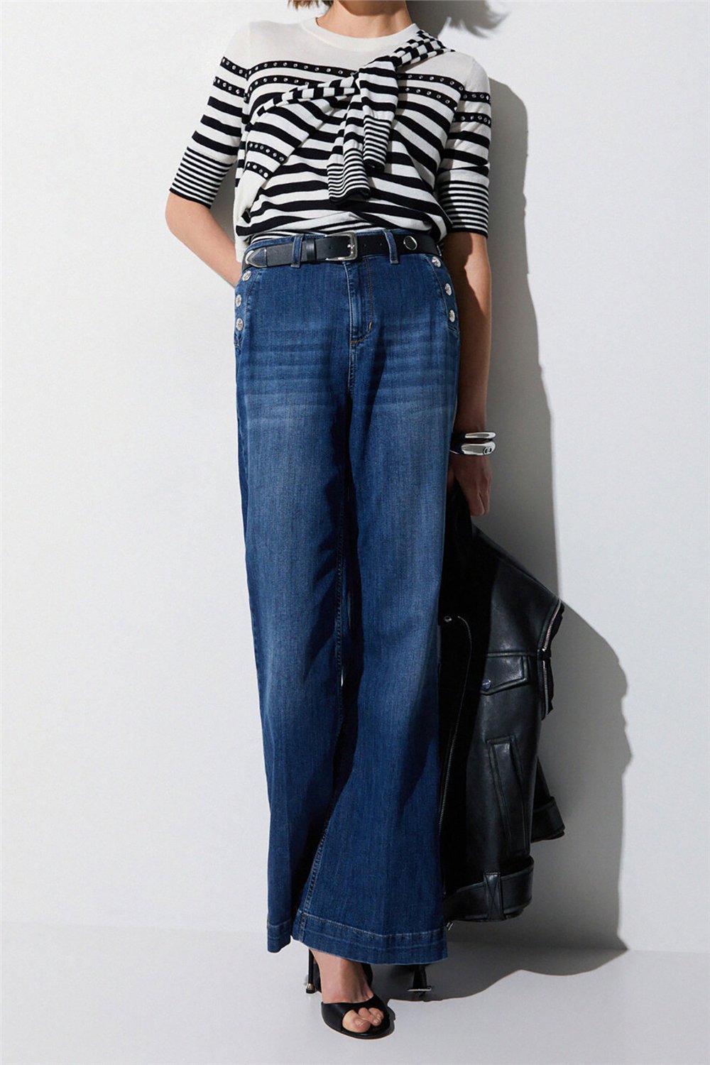 Liu Jo B.Up Flare Button H.W. Kadın Jean Pantolon Mavi