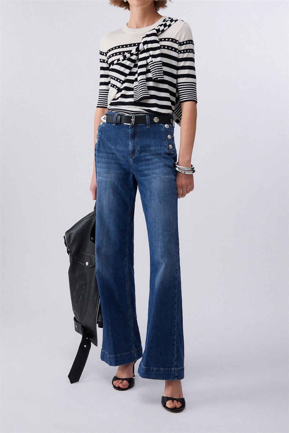 Liu Jo B.Up Flare Button H.W. Kadın Jean Pantolon Mavi