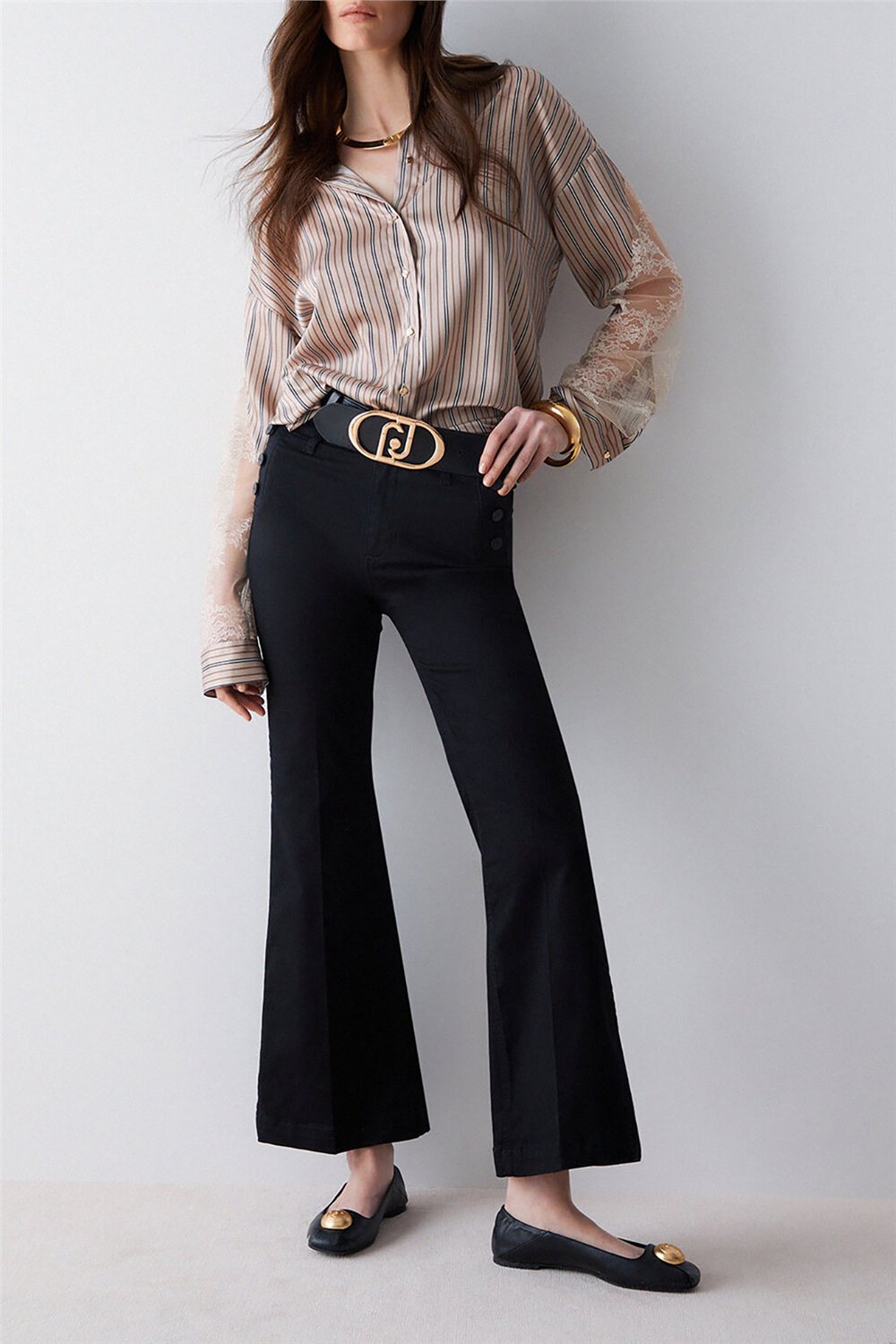 Liu Jo B.Up Flare Jewel H.W. Kadın Pantolon Siyah