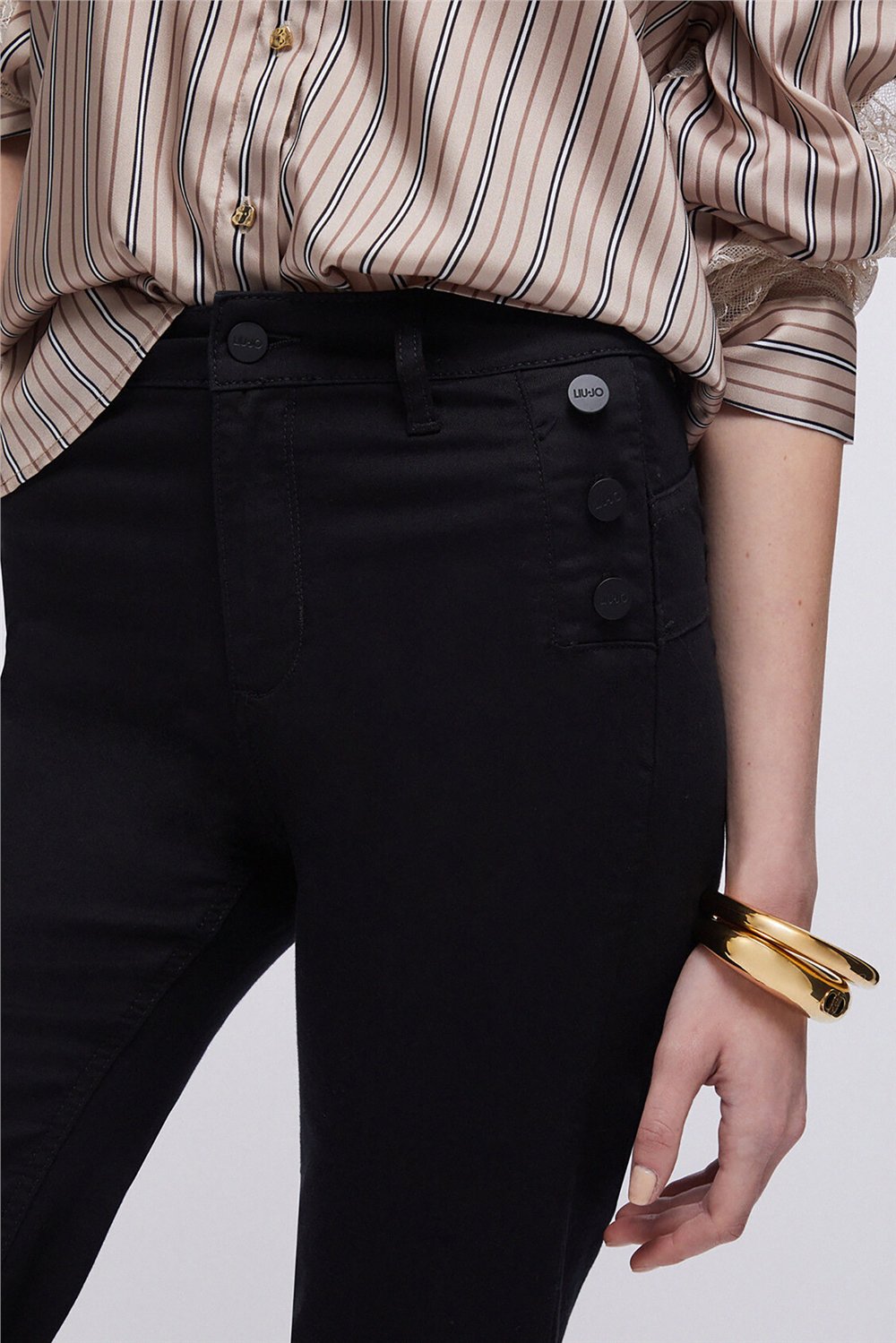 Liu Jo B.Up Flare Jewel H.W. Kadın Pantolon Siyah