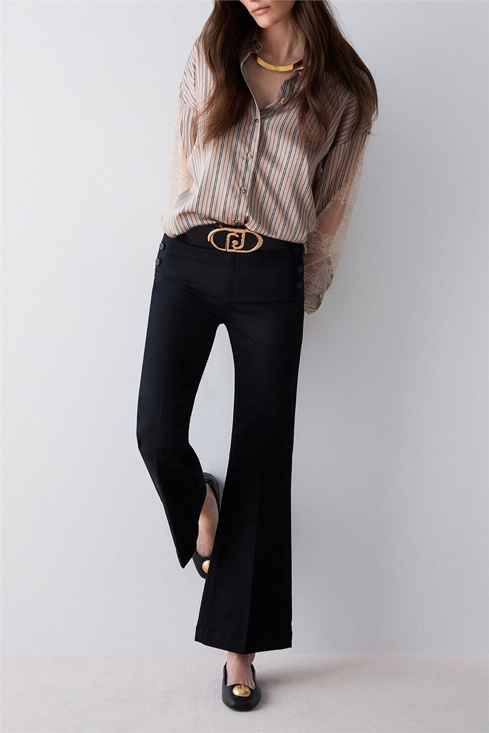 Liu Jo B.Up Flare Jewel H.W. Kadın Pantolon Siyah
