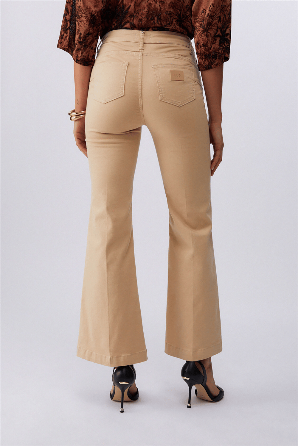 Liu Jo B.Up Flare Jewel H.W. Kadın Pantolon Bej