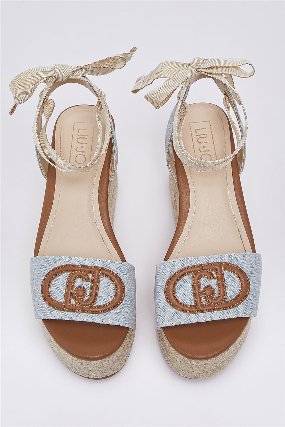 Liu Jo Bali 02 Monogram Kadın Sandalet Açık Mavi