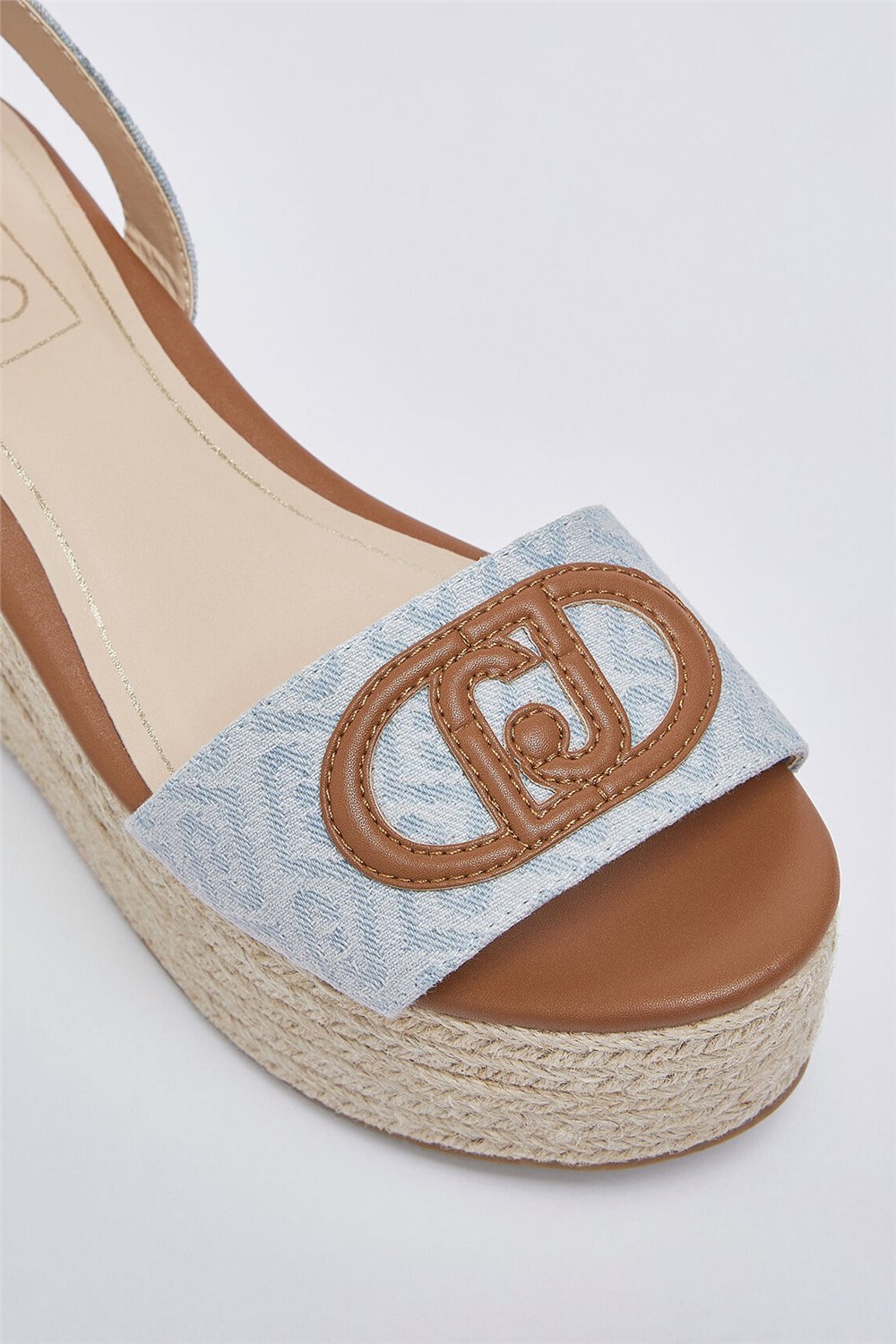 Liu Jo Bali 02 Monogram Kadın Sandalet Açık Mavi