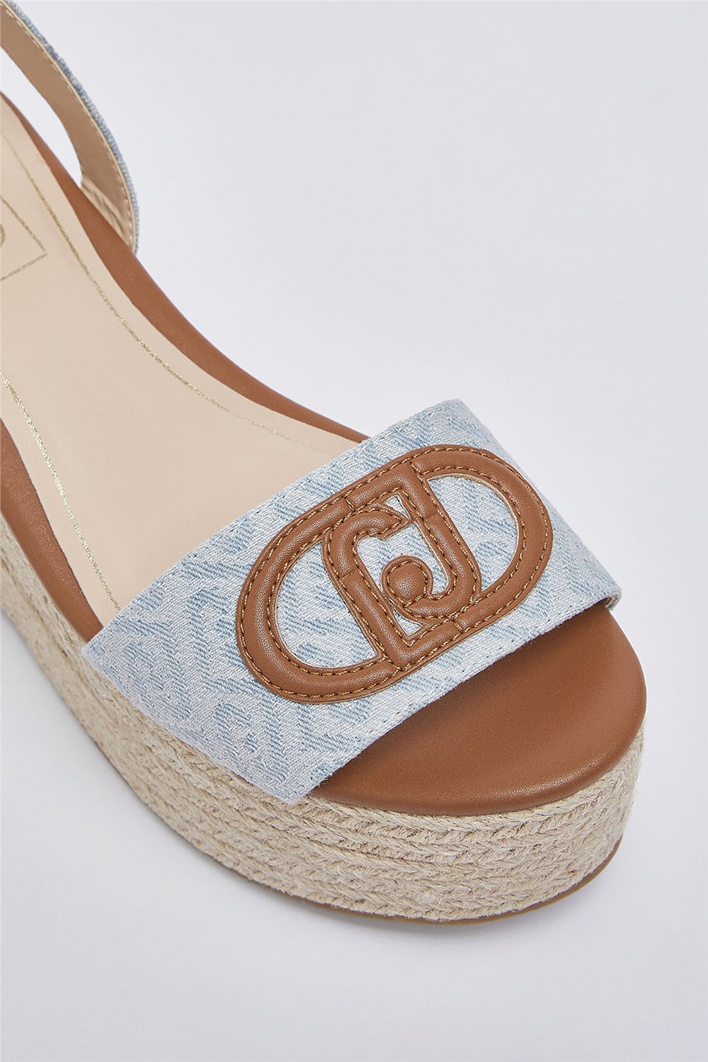 Liu Jo Bali 02 Monogram Kadın Sandalet Açık Mavi