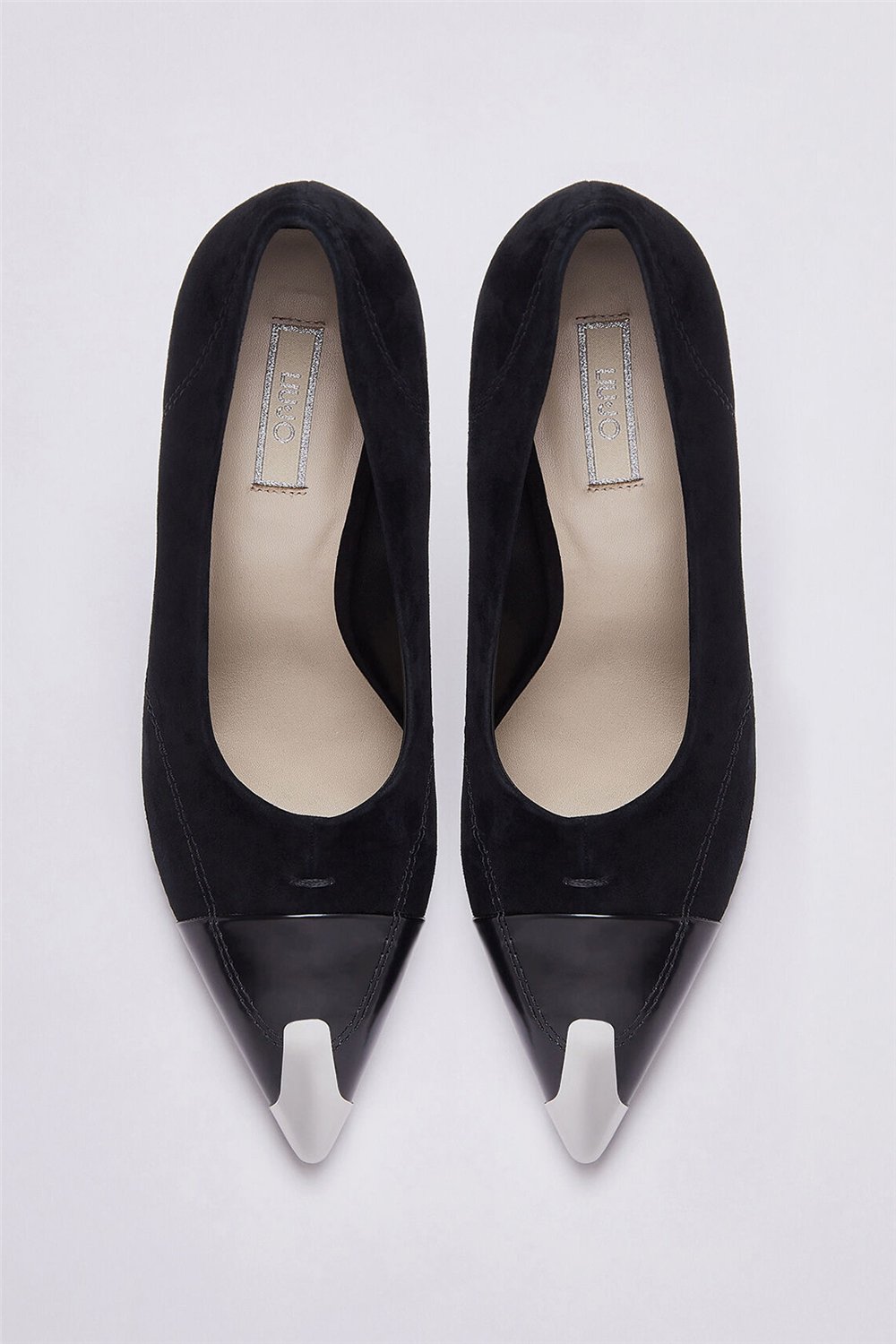 Liu Jo Demi 16 - Decollete Kid Suede/Box Spread Black Kadın Topuklu Ayakkabı Siyah