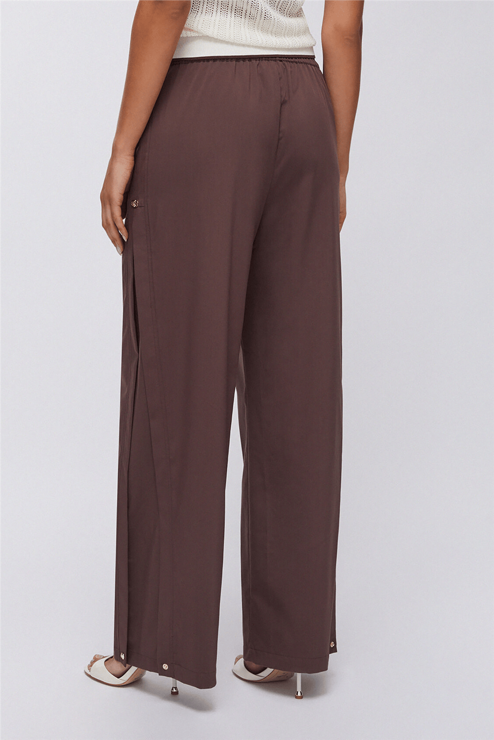 Liu Jo Ecs Pant.Ts Tpotf Lungo Kadın Pantolon Vizon
