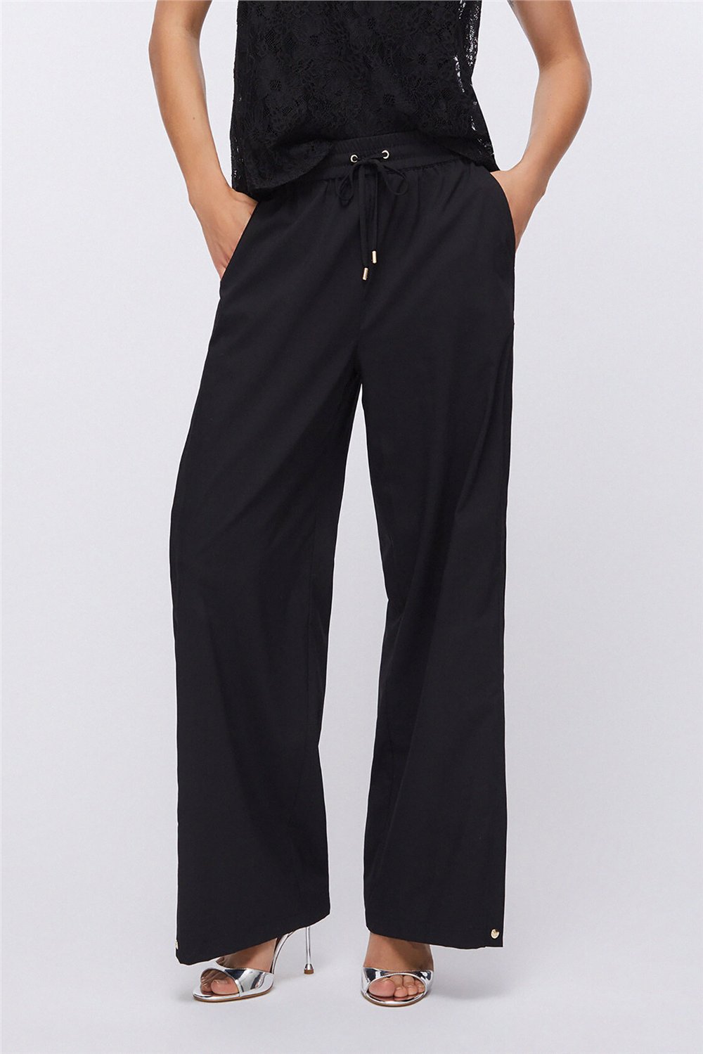 Liu Jo Ecs Pant.Ts Tpotf Lungo Kadın Pantolon Siyah