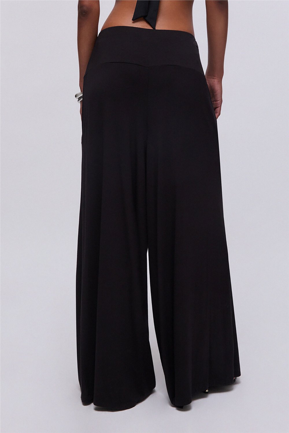Liu Jo Ecs Pant.Jersey Lungo Kadın Plaj Pantolonu Siyah