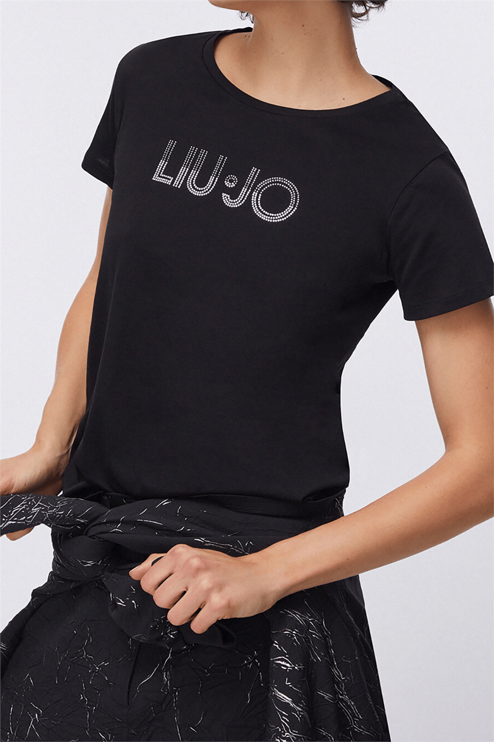 Liu Jo Ecs T-Shirt Moda M/C Kadın Bisiklet Yaka T-Shirt Çok Renkli