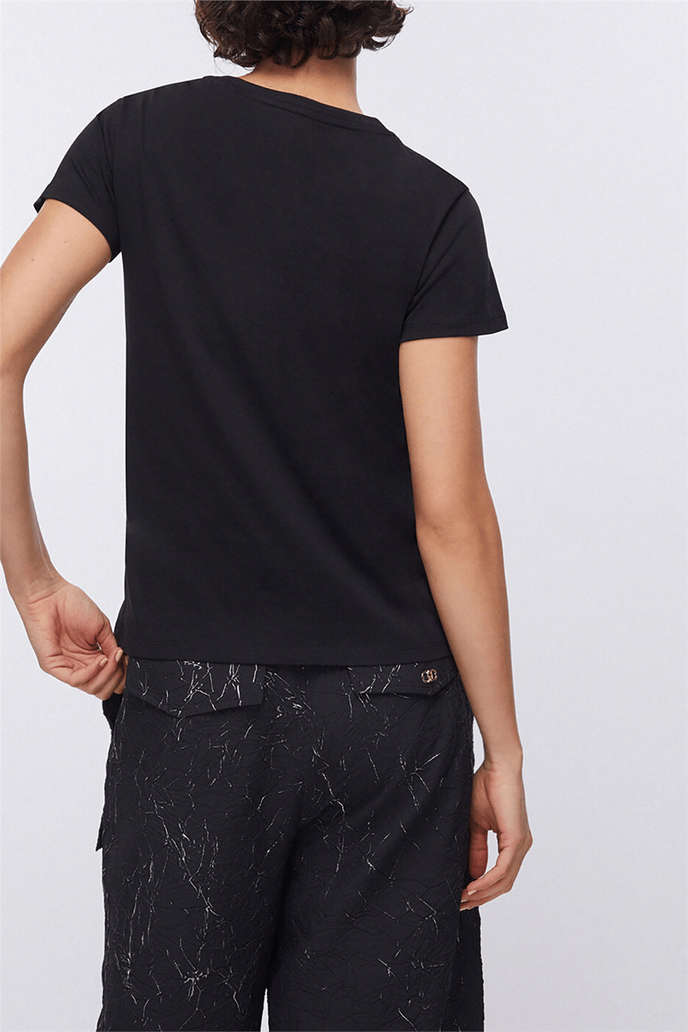 Liu Jo Ecs T-Shirt Moda M/C Kadın Bisiklet Yaka T-Shirt Çok Renkli