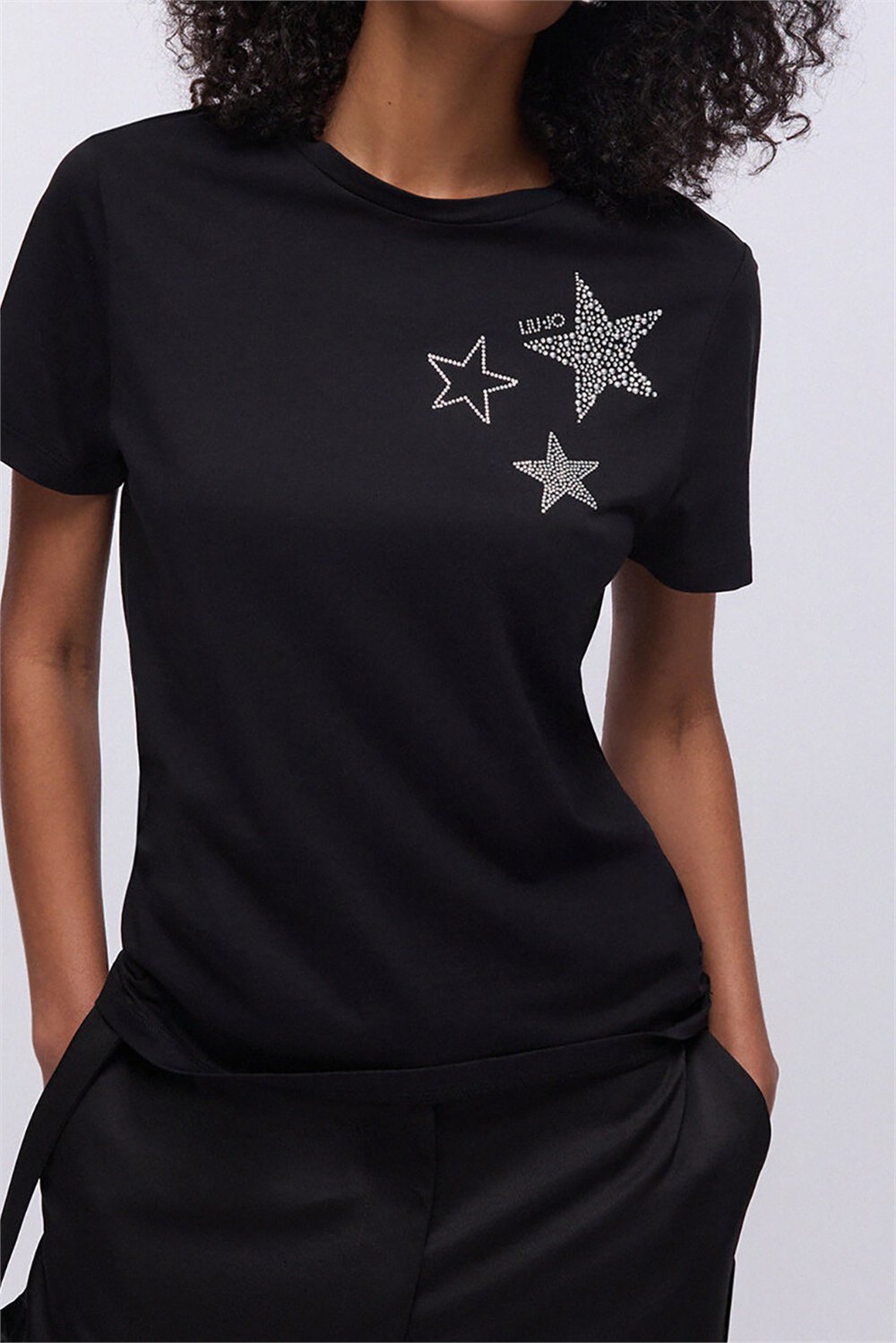 Liu Jo Ecs T-Shirt Moda M/C Kadın Bisiklet Yaka T-Shirt Çok Renkli