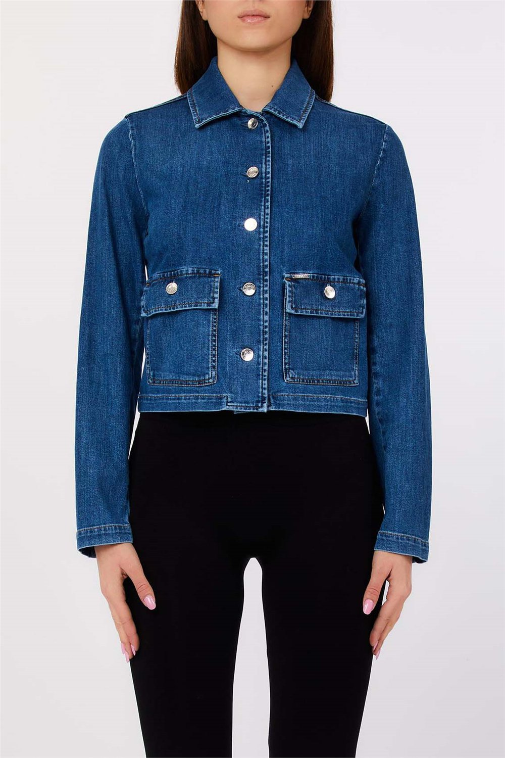 Liu Jo Giacca Denim Braid Kadın Kot Mont