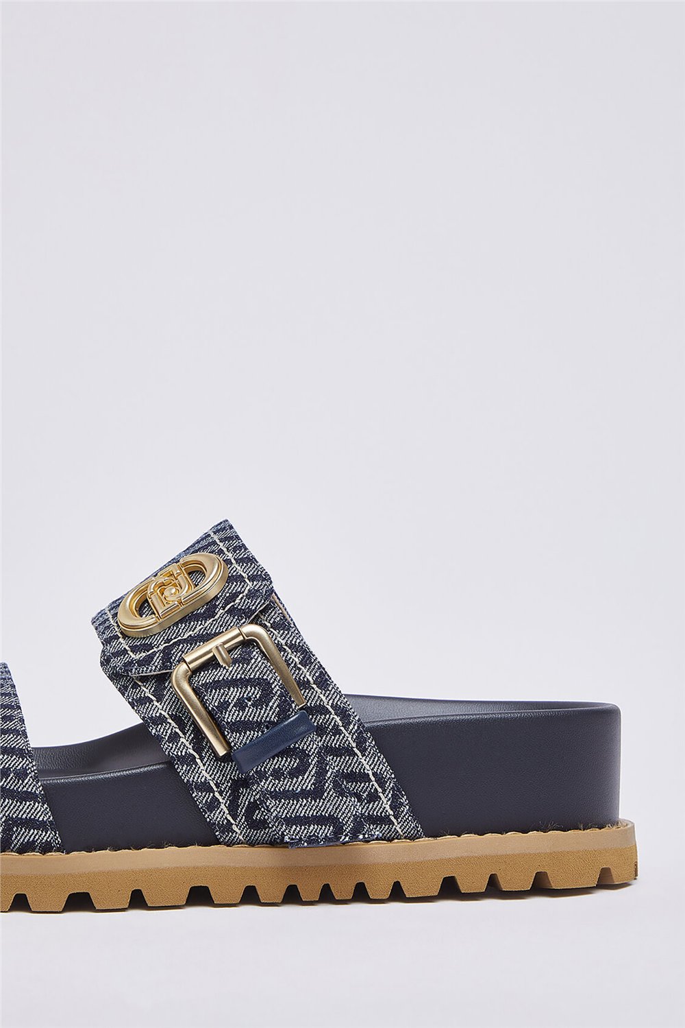 Liu Jo Livia 02 Monogram Kadın Sandalet Mavi