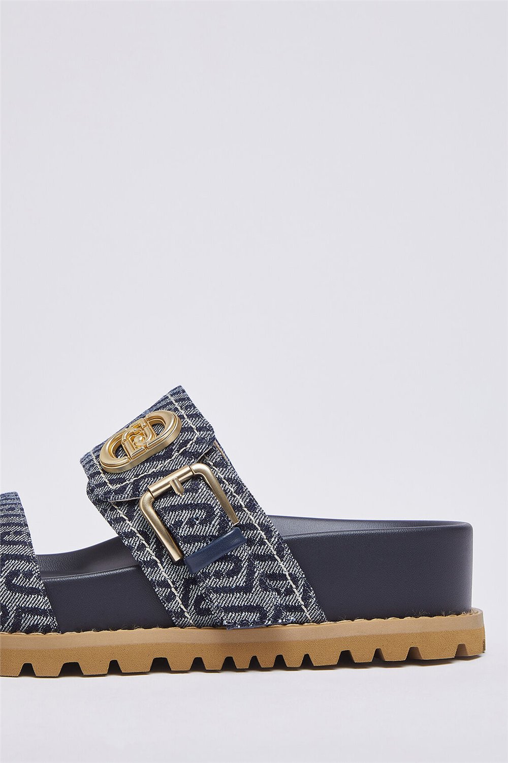 Liu Jo Livia 02 Monogram Kadın Sandalet Mavi