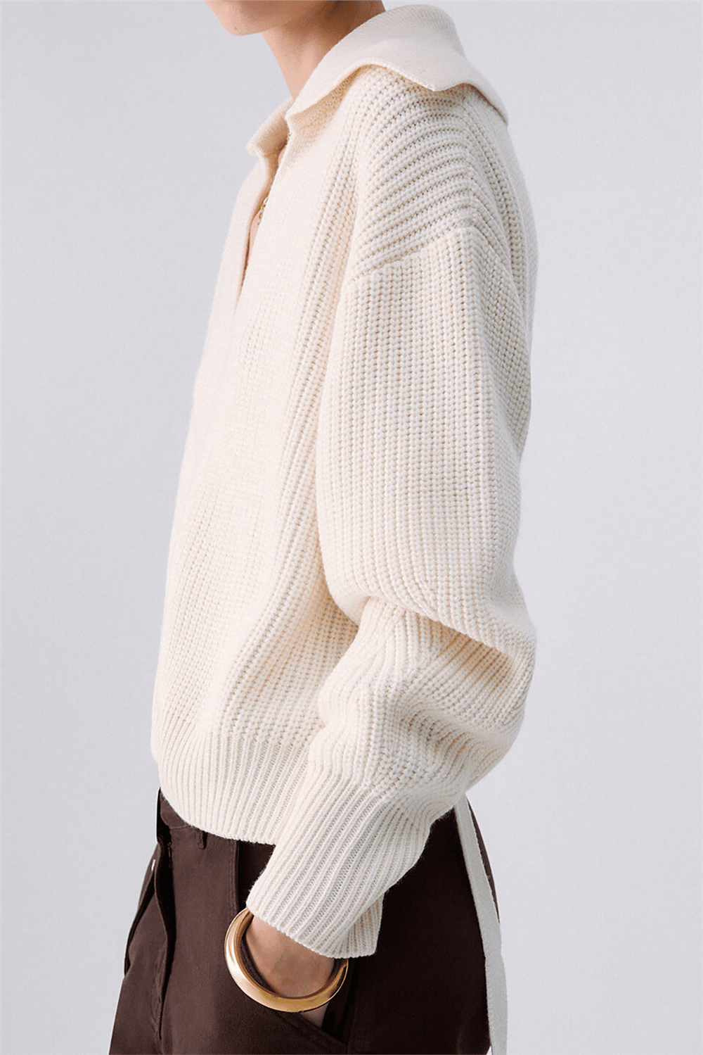 Liu Jo Maglia Chiusa M/L Kadın Kazak Beyaz