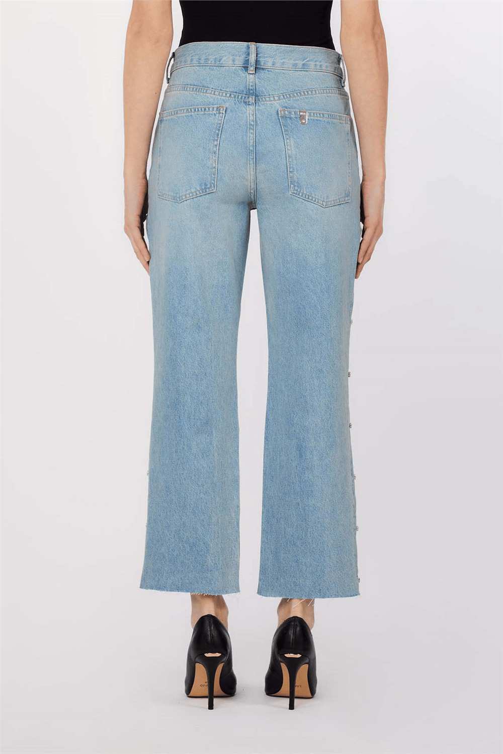Liu Jo Pant. Straight Split Kadın Jean Pantolon Mavi