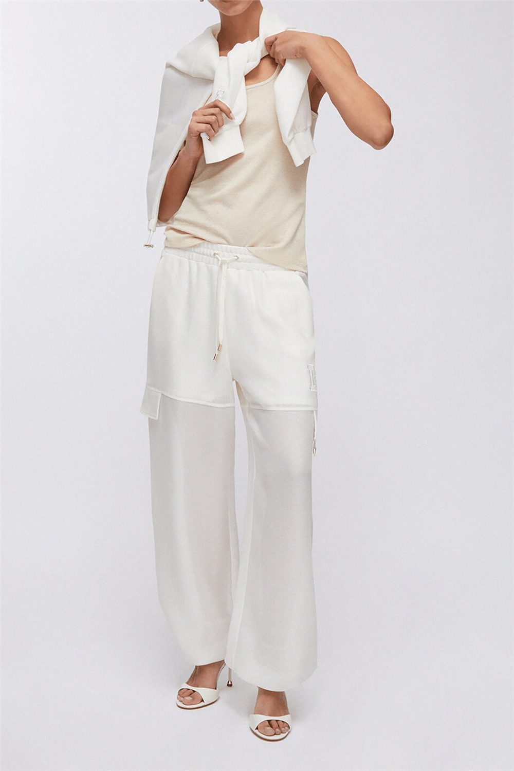 Liu Jo Pant.Ts Tpotf Lungo Kadın Pantolon Beyaz