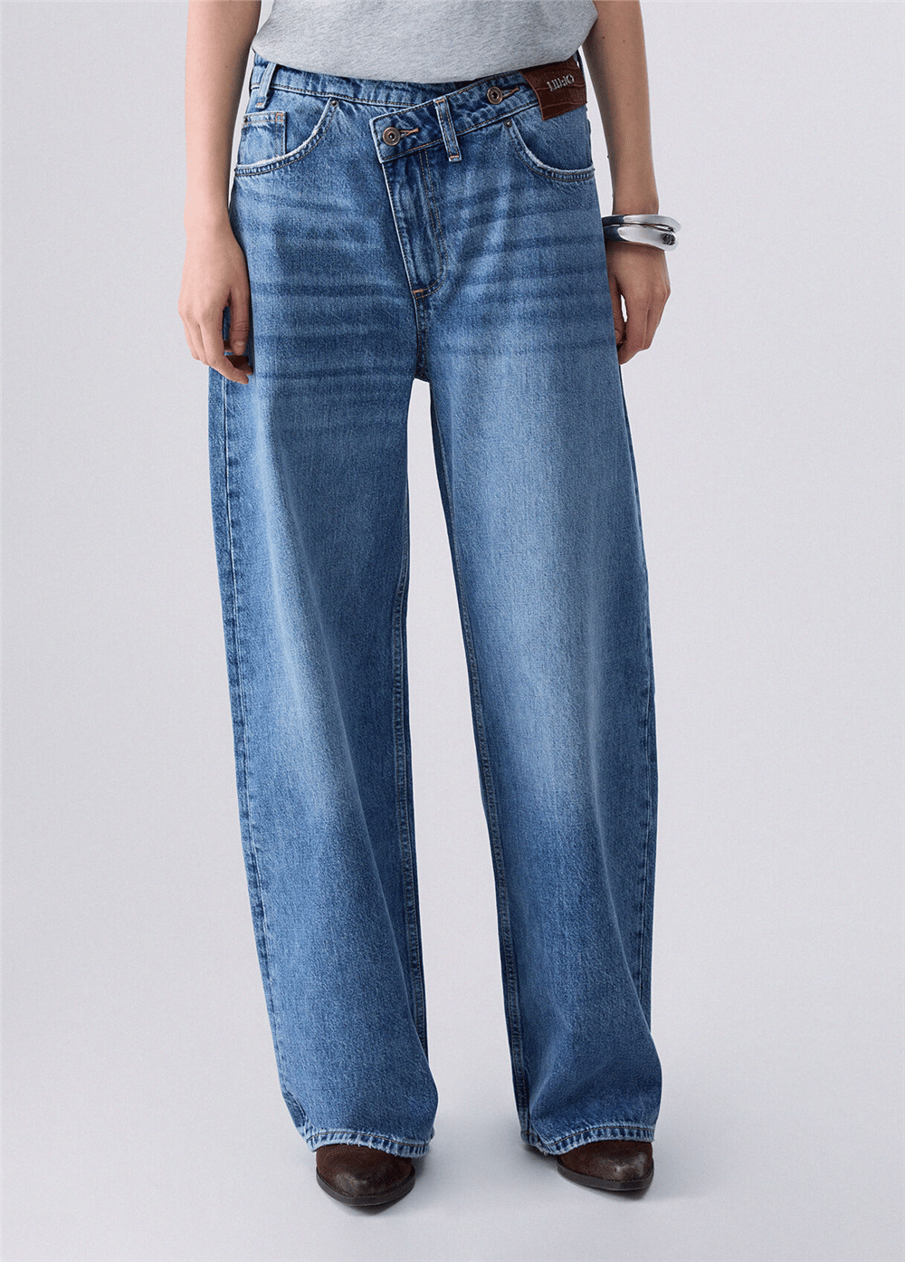 Liu Jo Pant.Straight Awry R Kadın Jean Pantolon