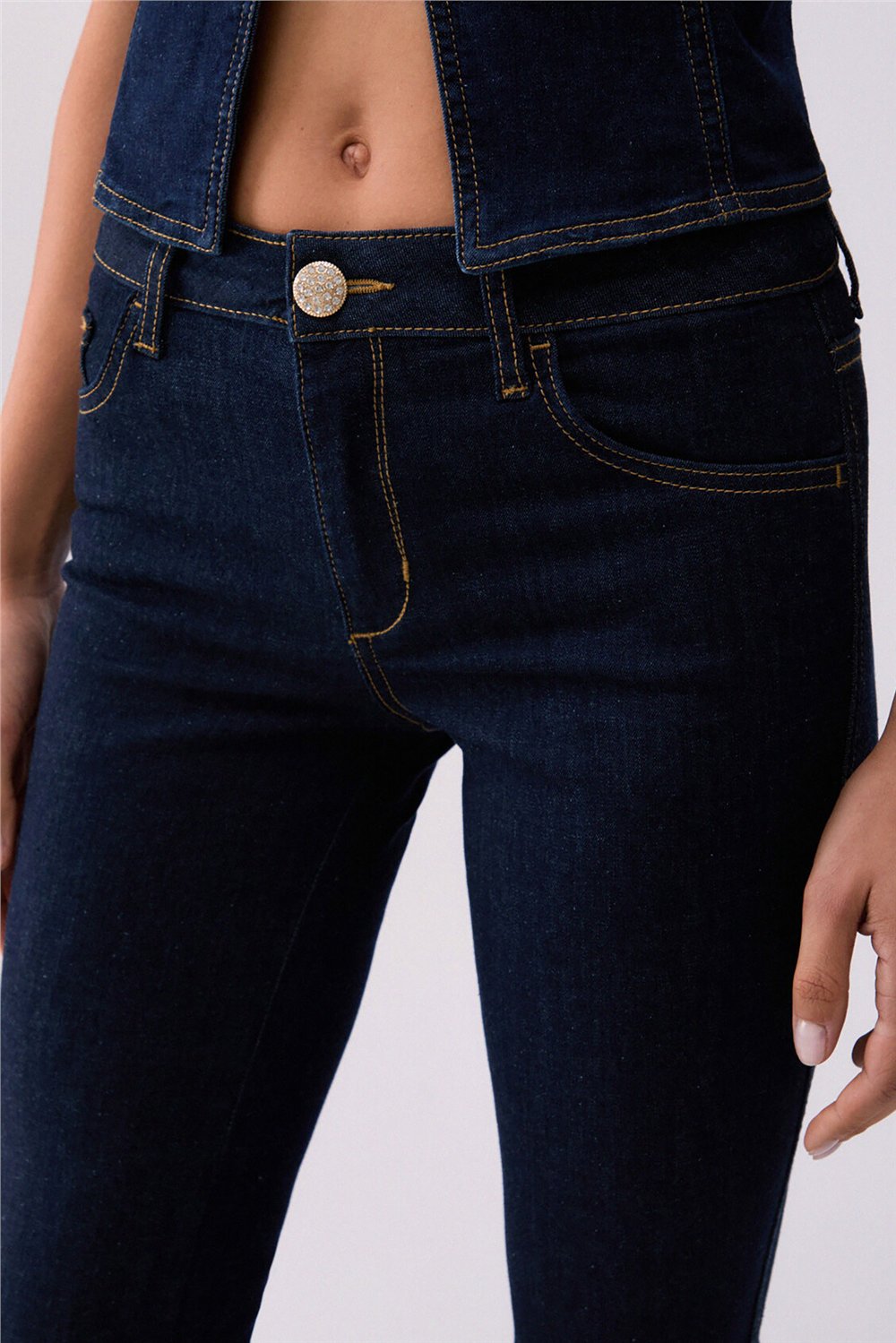 Liu Jo Pant. Boot Cut Belt H.W. Kadın Jean Pantolon Çok Renkli