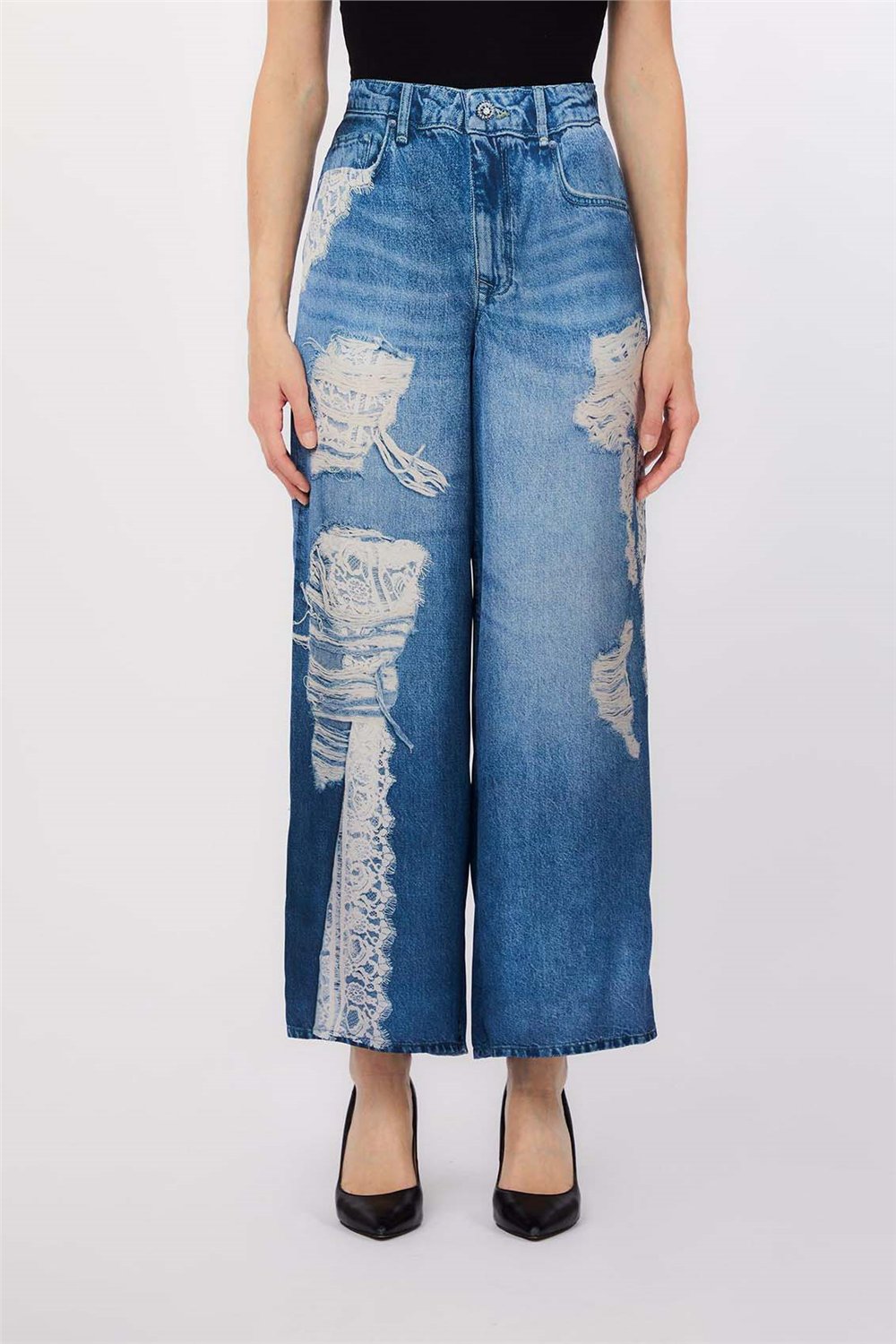 Liu Jo Pant.Flare Digital H.W. Kadın Jean Pantolon