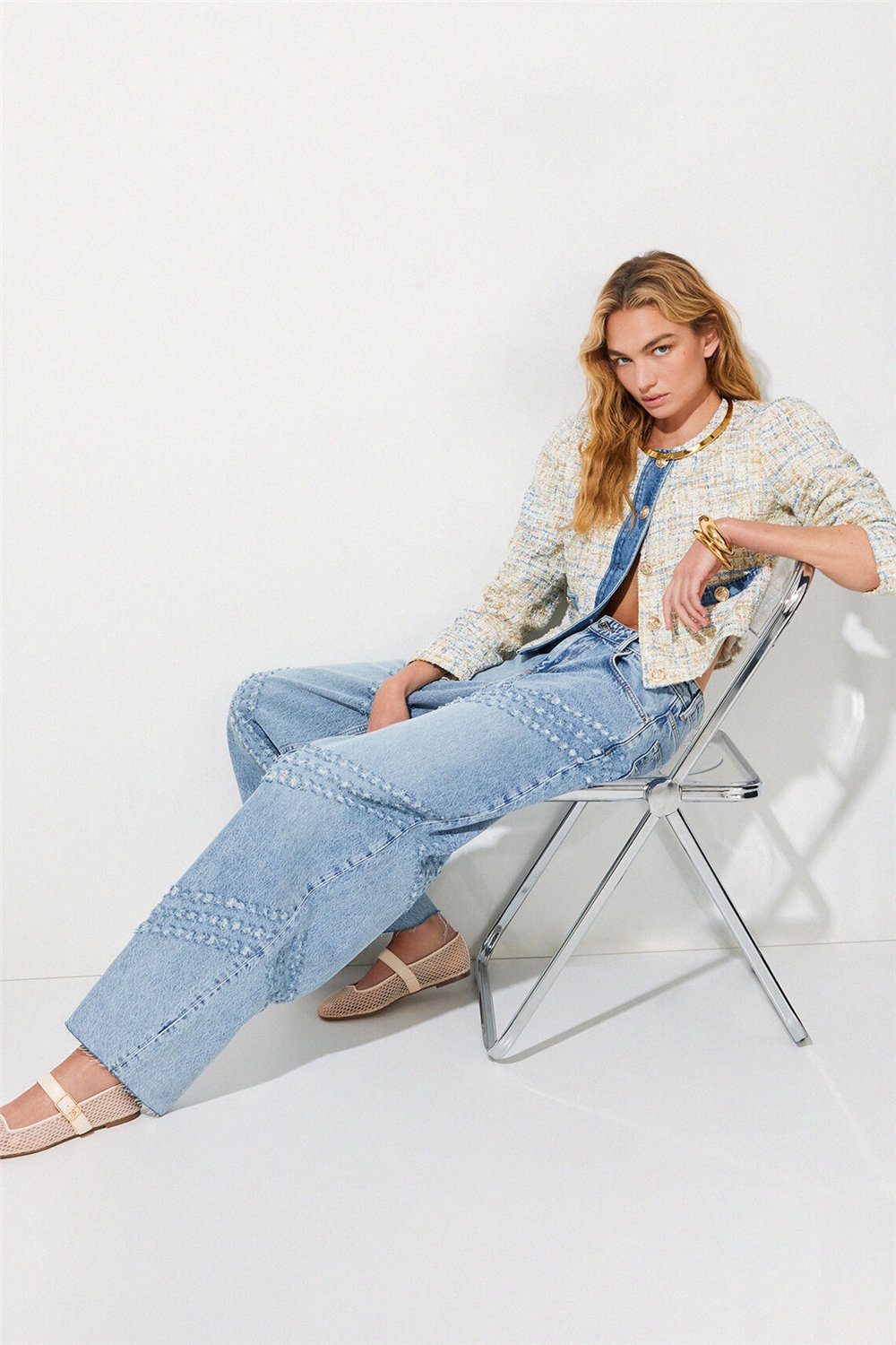 Liu Jo Pant.Flare H.W. Kadın Jean Pantolon Mavi