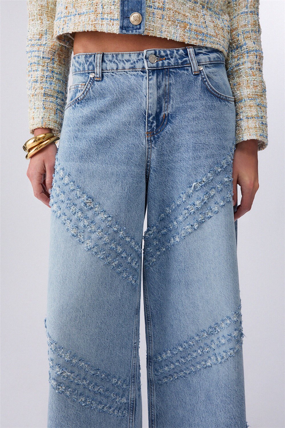 Liu Jo Pant.Flare H.W. Kadın Jean Pantolon Mavi