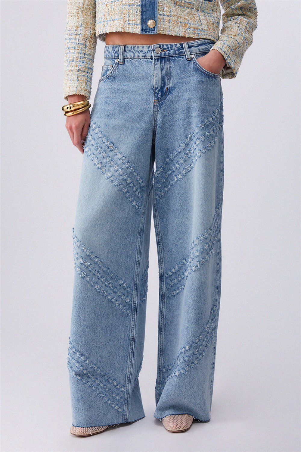 Liu Jo Pant.Flare H.W. Kadın Jean Pantolon Mavi