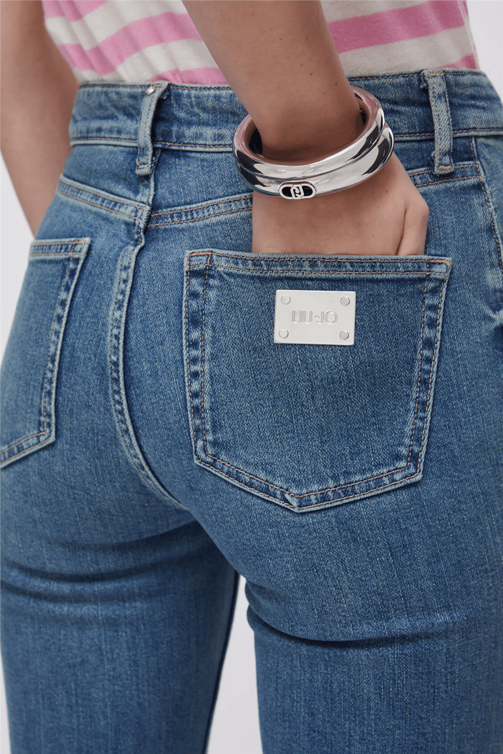 Liu Jo Pant.Magic Boot Cut H.W. Kadın Jean Pantolon Mavi