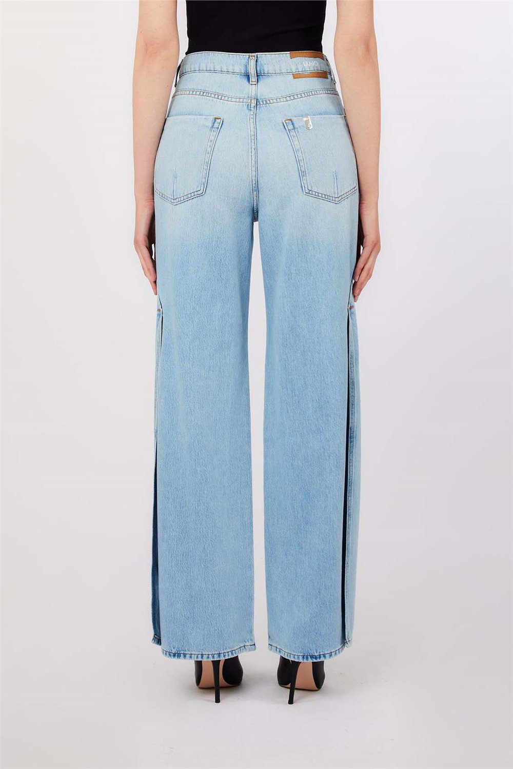 Liu Jo Pant.Midi Flare Split Reg.W. Kadın Jean Pantolon