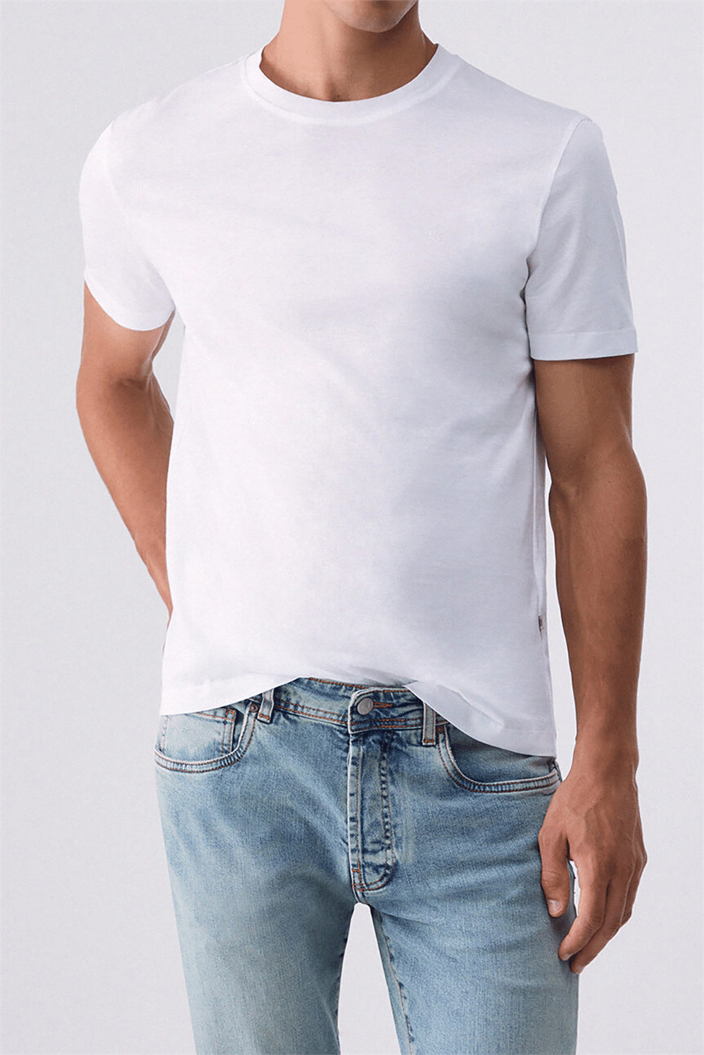 Liu Jo T-Shirt Basica M/C Erkek Bisiklet Yaka T-Shirt