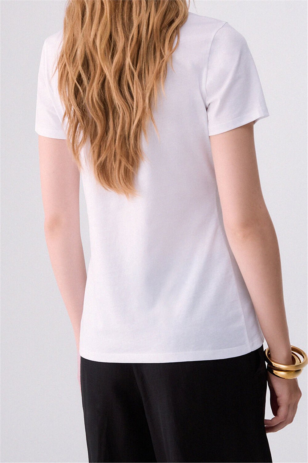 Liu Jo T-Shirt Moda M/C Kadın Bisiklet Yaka T-Shirt