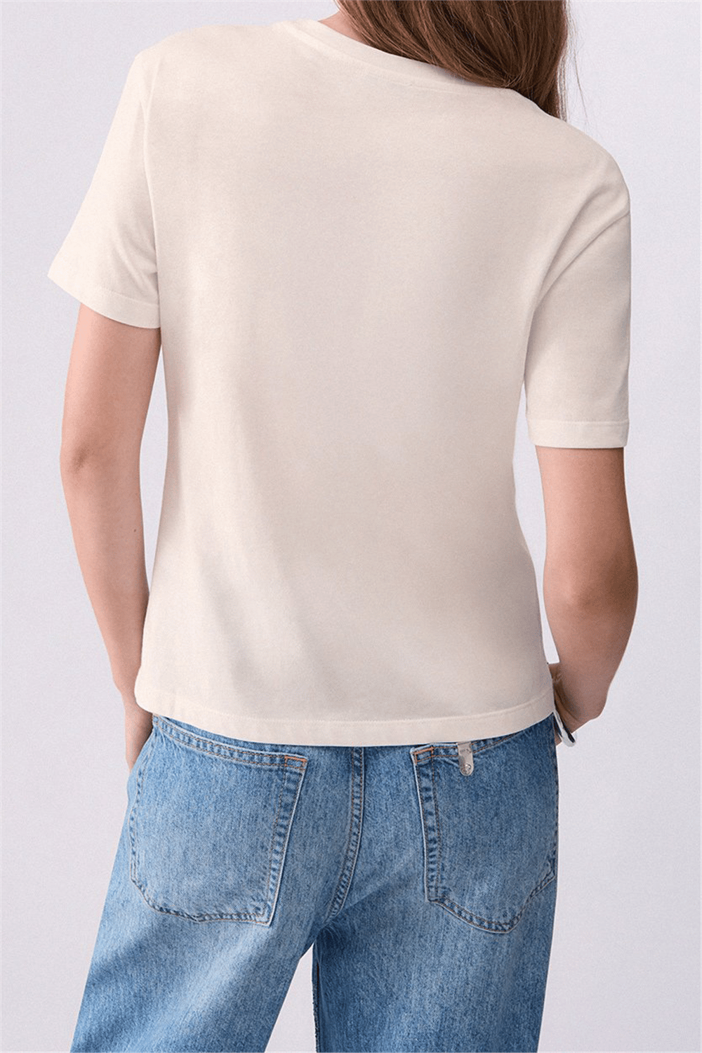 Liu Jo T-Shirt Moda M/C Kadın Bisiklet Yaka T-Shirt