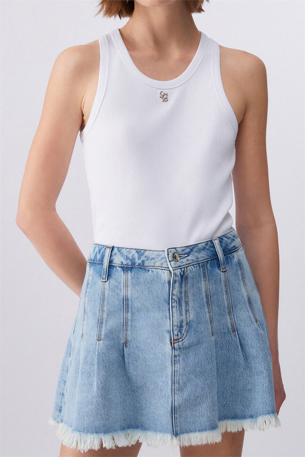 Liu Jo T-Shirt Moda S/M Kadın Bisiklet Yaka T-Shirt Beyaz