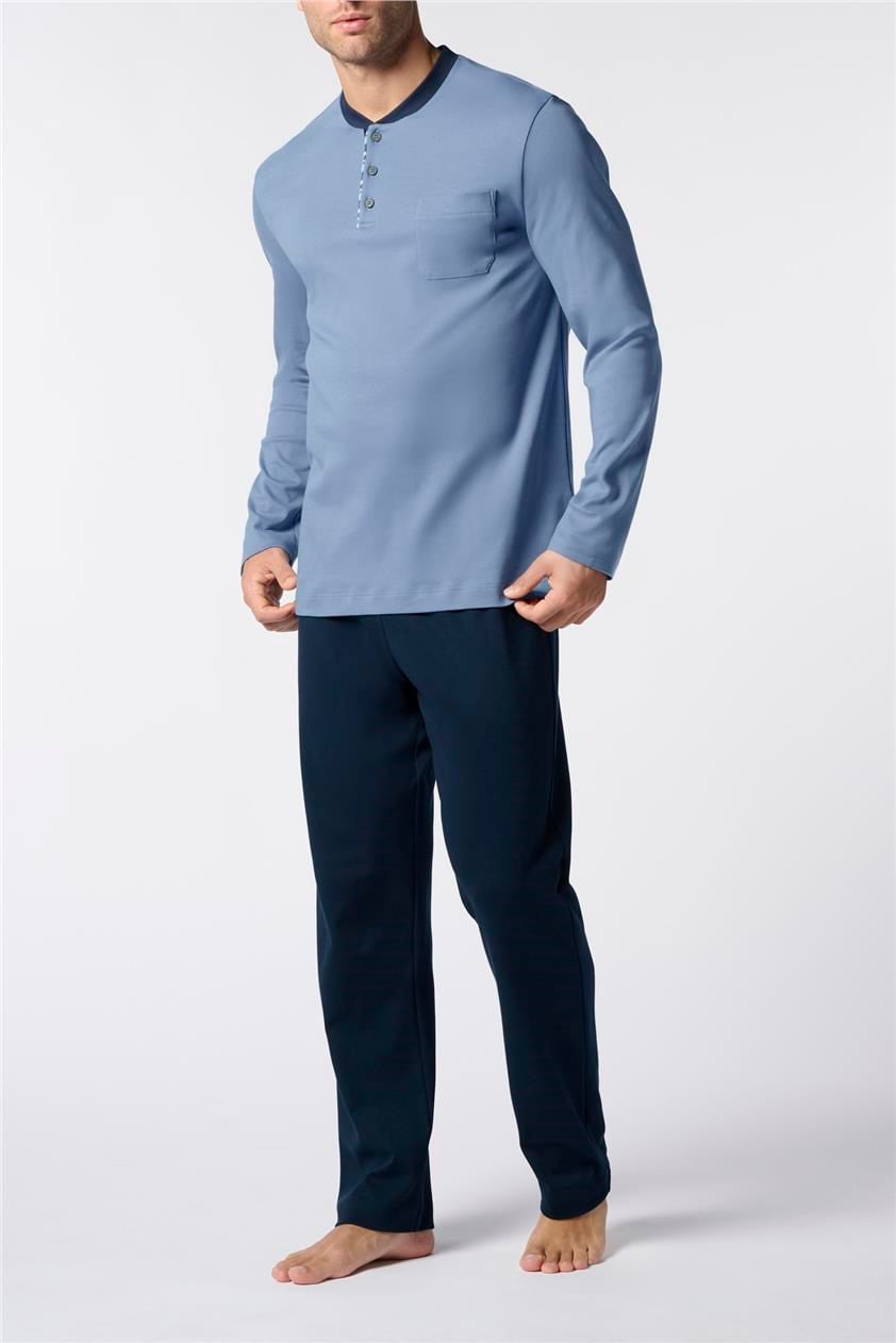 Perofil Erkek Pijama Takımı Açık Mavi
