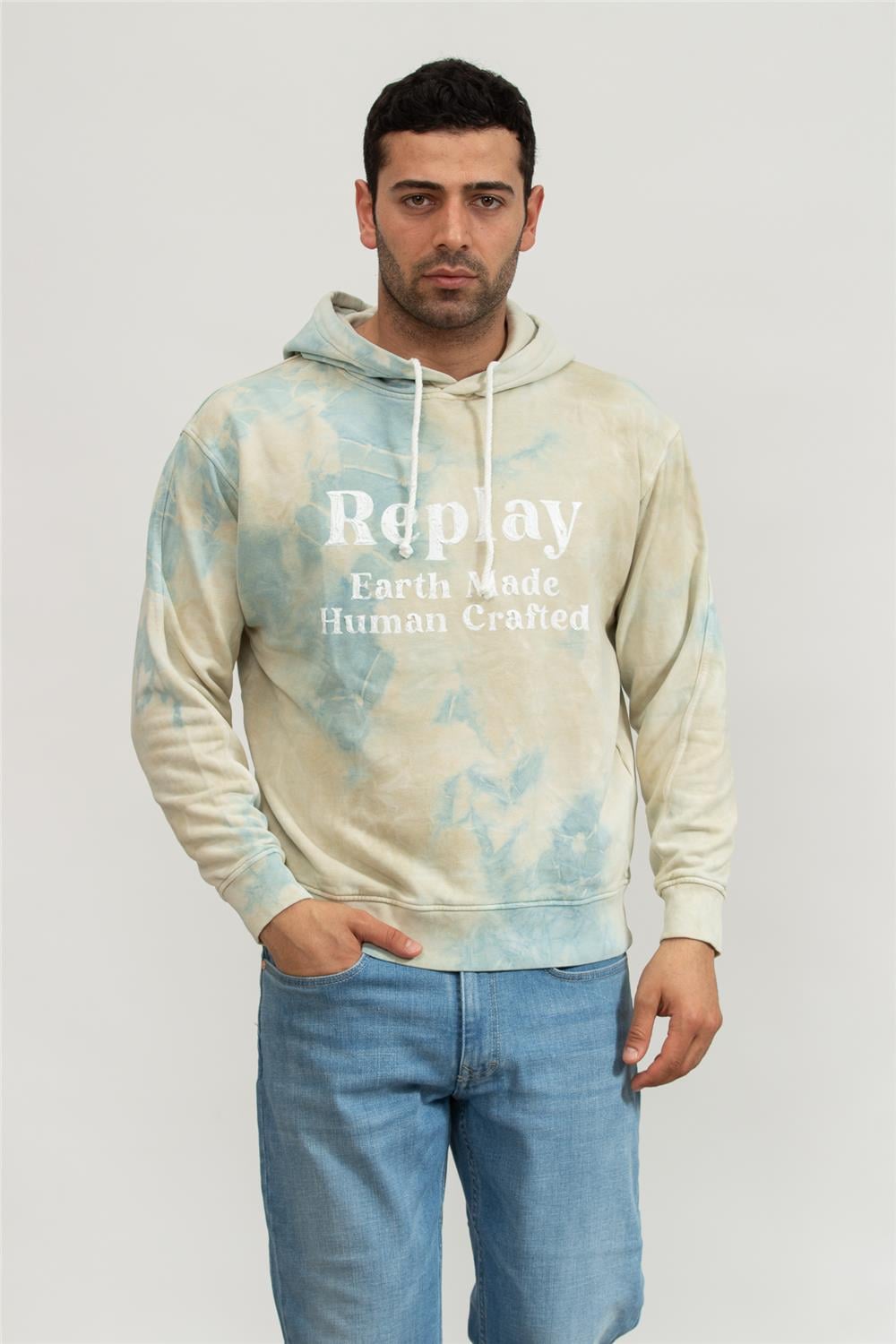 Replay Erkek Kapüşonlu Sweatshirt