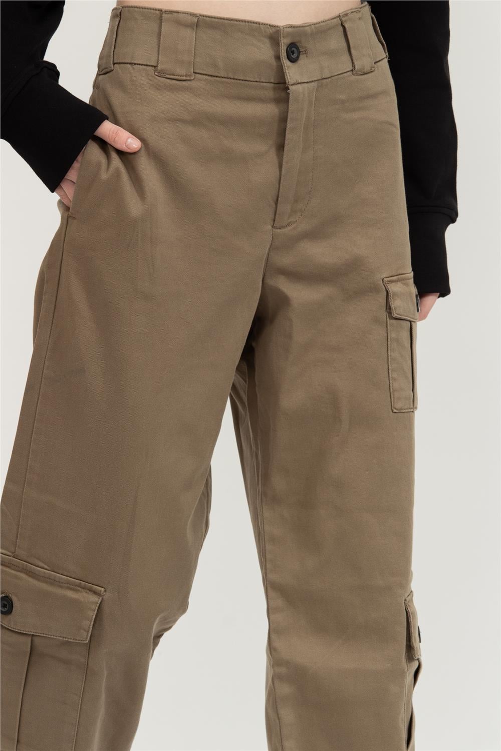 Replay High Waist Tapered Leg Kadın Jean Pantolon Yeşil