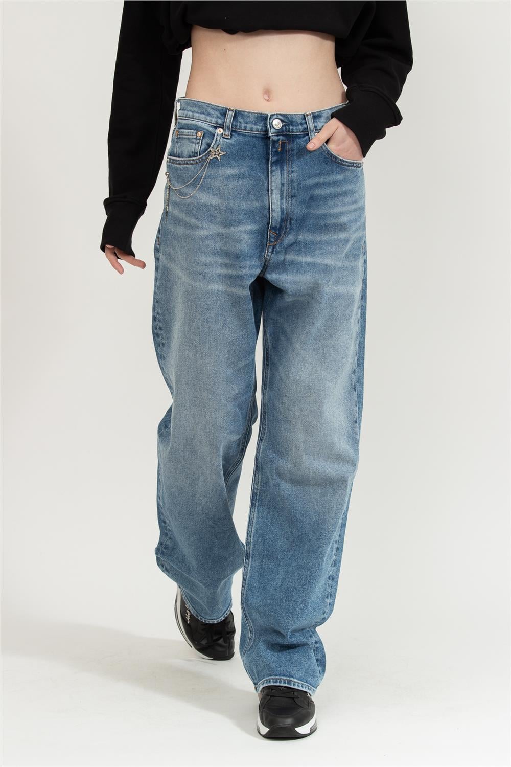 Replay Laelj High Waist Comfy Kadın Jean Pantolon Mavi