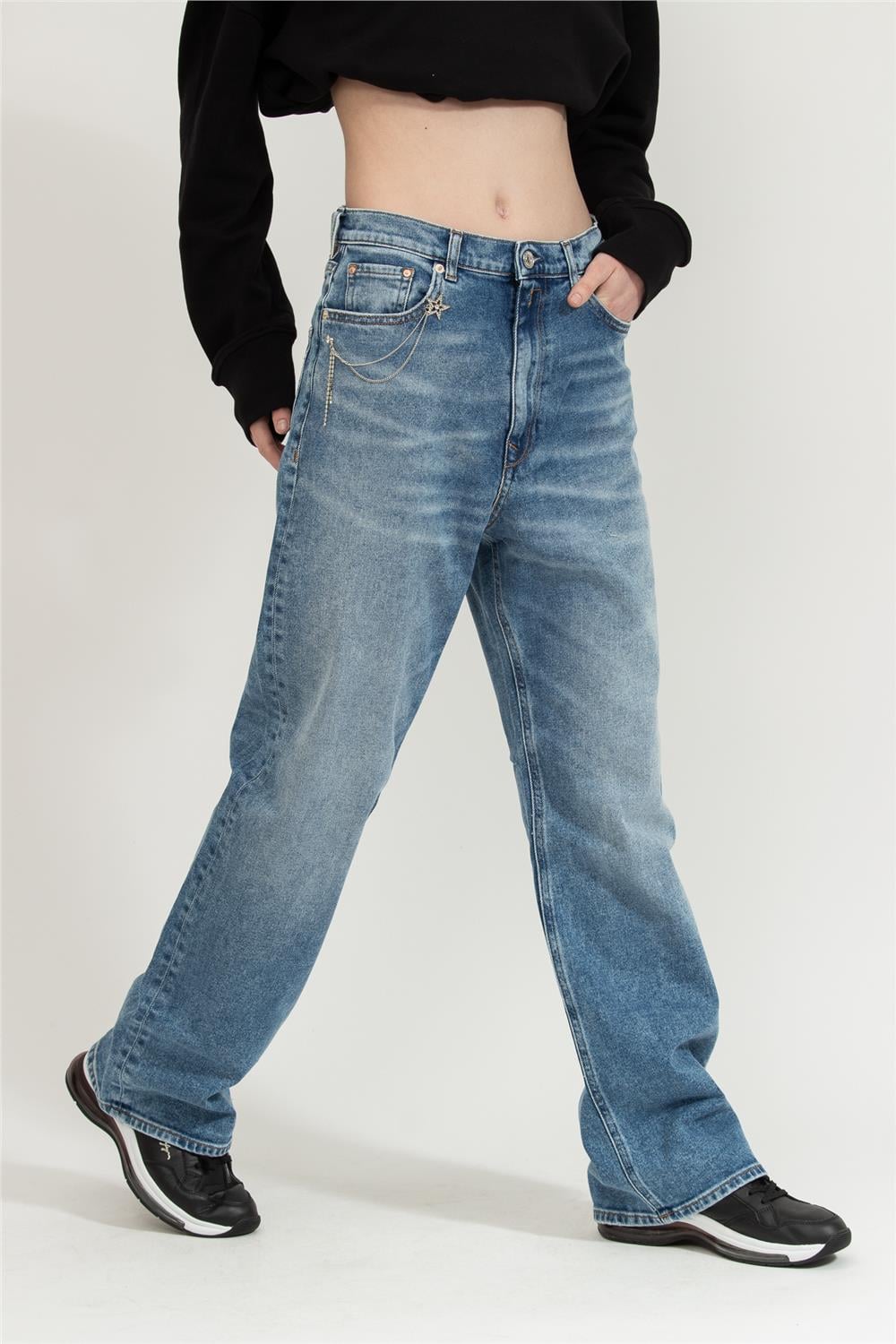 Replay Laelj High Waist Comfy Kadın Jean Pantolon Mavi