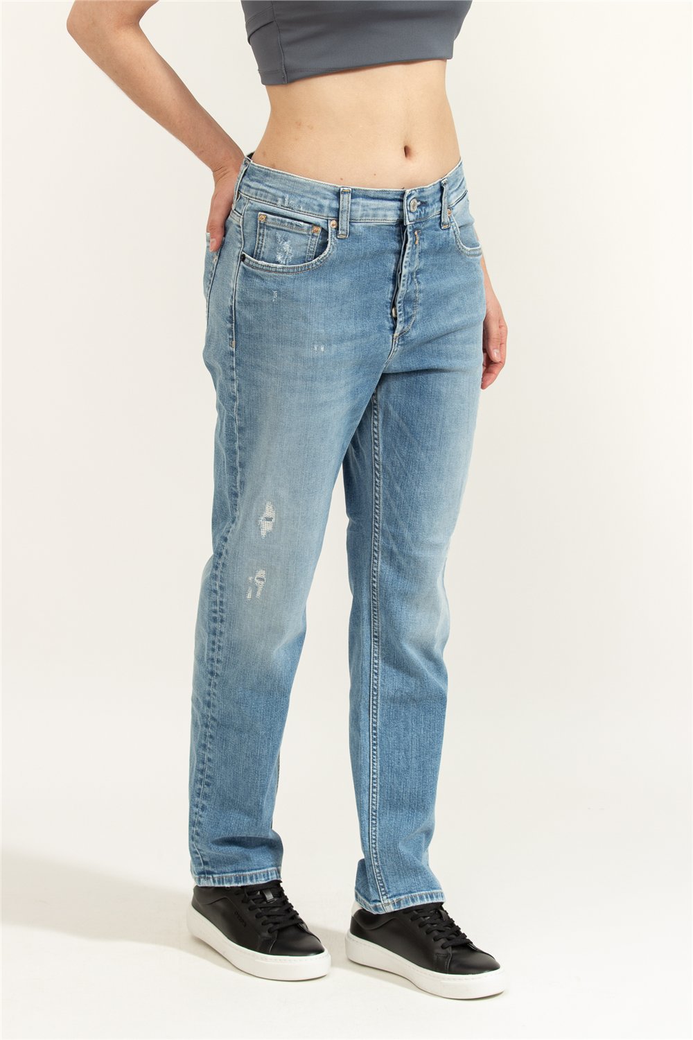 Replay Maijke Straight Straight High Waist Kadın Jean Pantolon Mavi