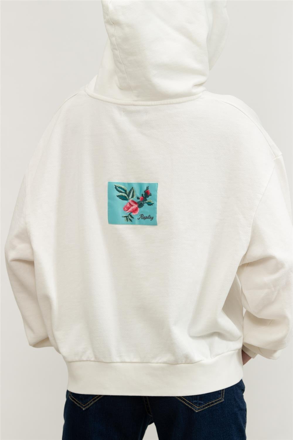 Replay Over Kadın Kapüşonlu Sweatshirt