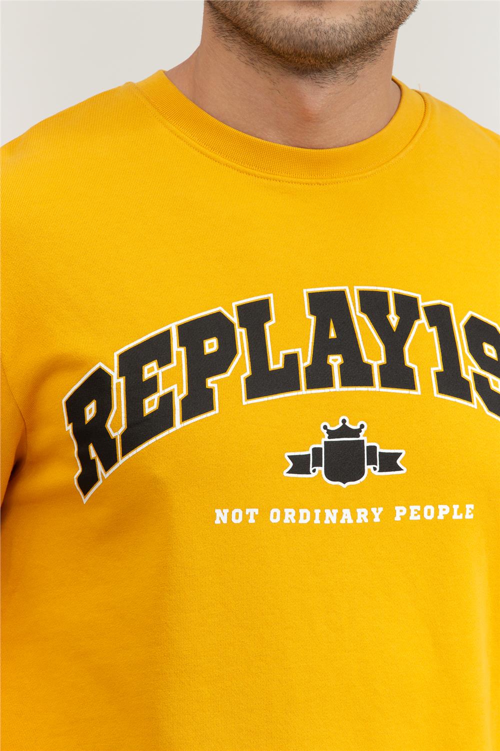 Replay Regular Erkek Bisiklet Yaka Sweatshirt