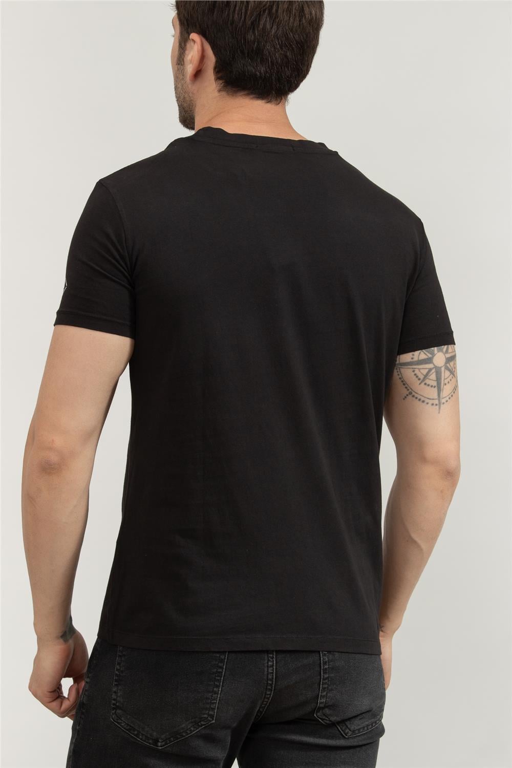 Replay Regular Erkek Bisiklet Yaka T-Shirt Siyah