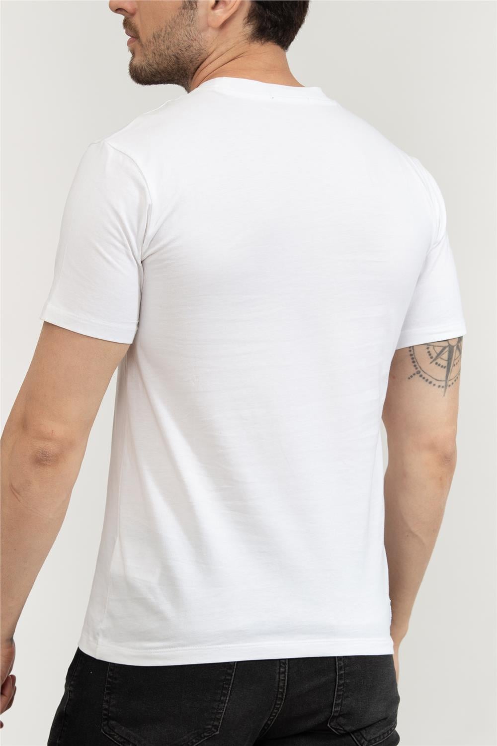 Replay Regular Erkek Bisiklet Yaka T-Shirt Beyaz