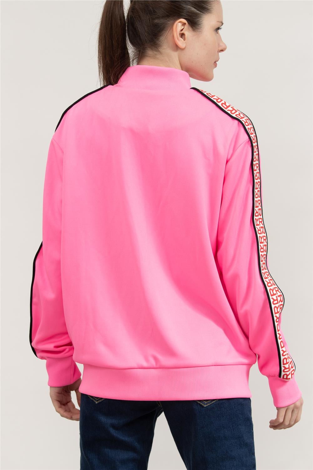 Replay Regular Kadın Fermuarlı Sweatshirt Pembe